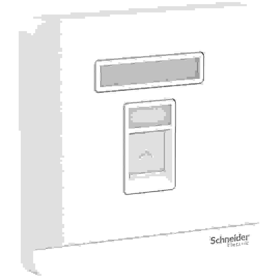 لوحة جدار لأسلاك الاتصالات فتحة واحدة شنايدر أفاتارون (8.6 × 8.6 × 3.17 سم)