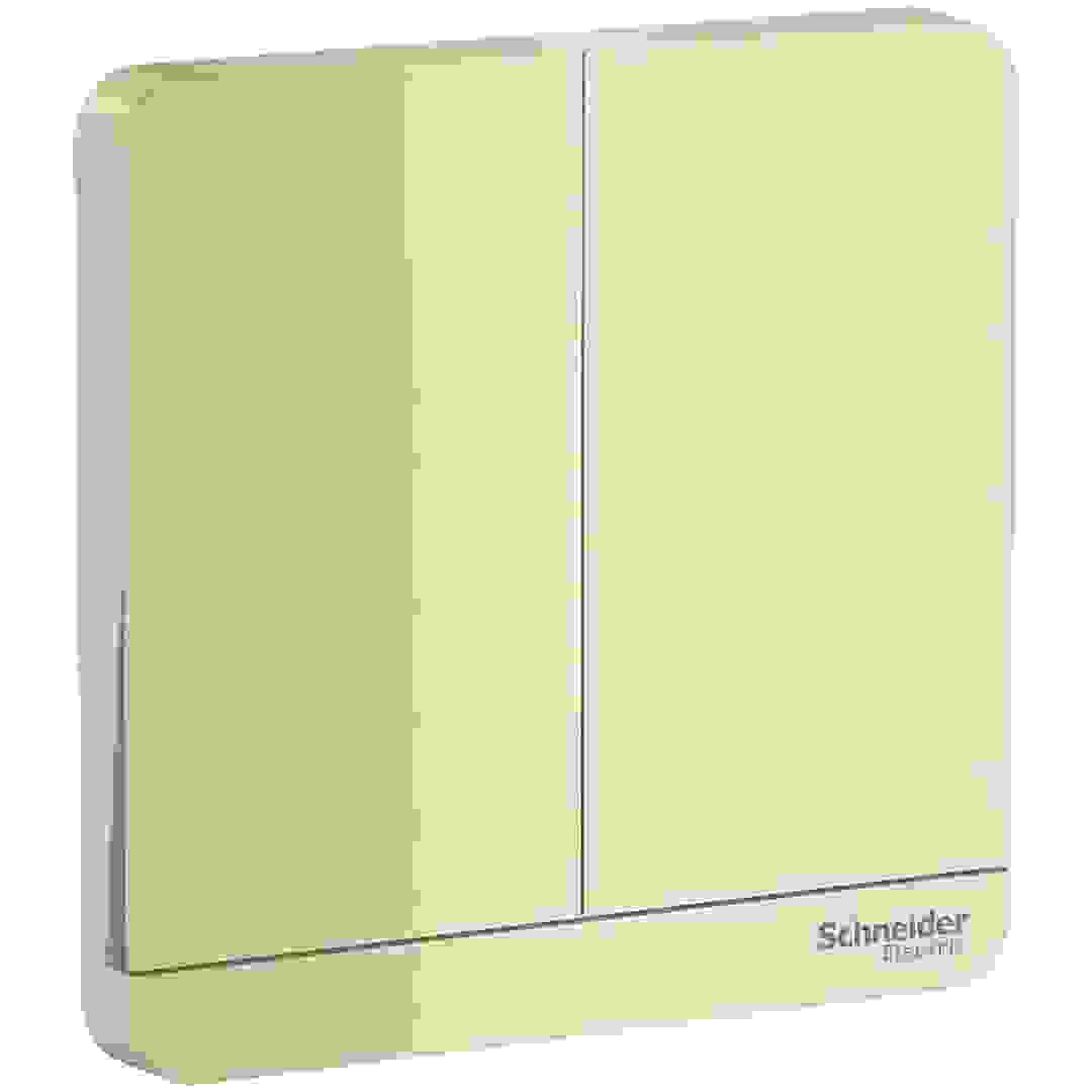 مفتاح كهرباء شنايدر أفاتارون أحادي الاتجاه 2 زر (8.6 × 8.6 × 3.42 سم، 250 فولت تيار متردد)