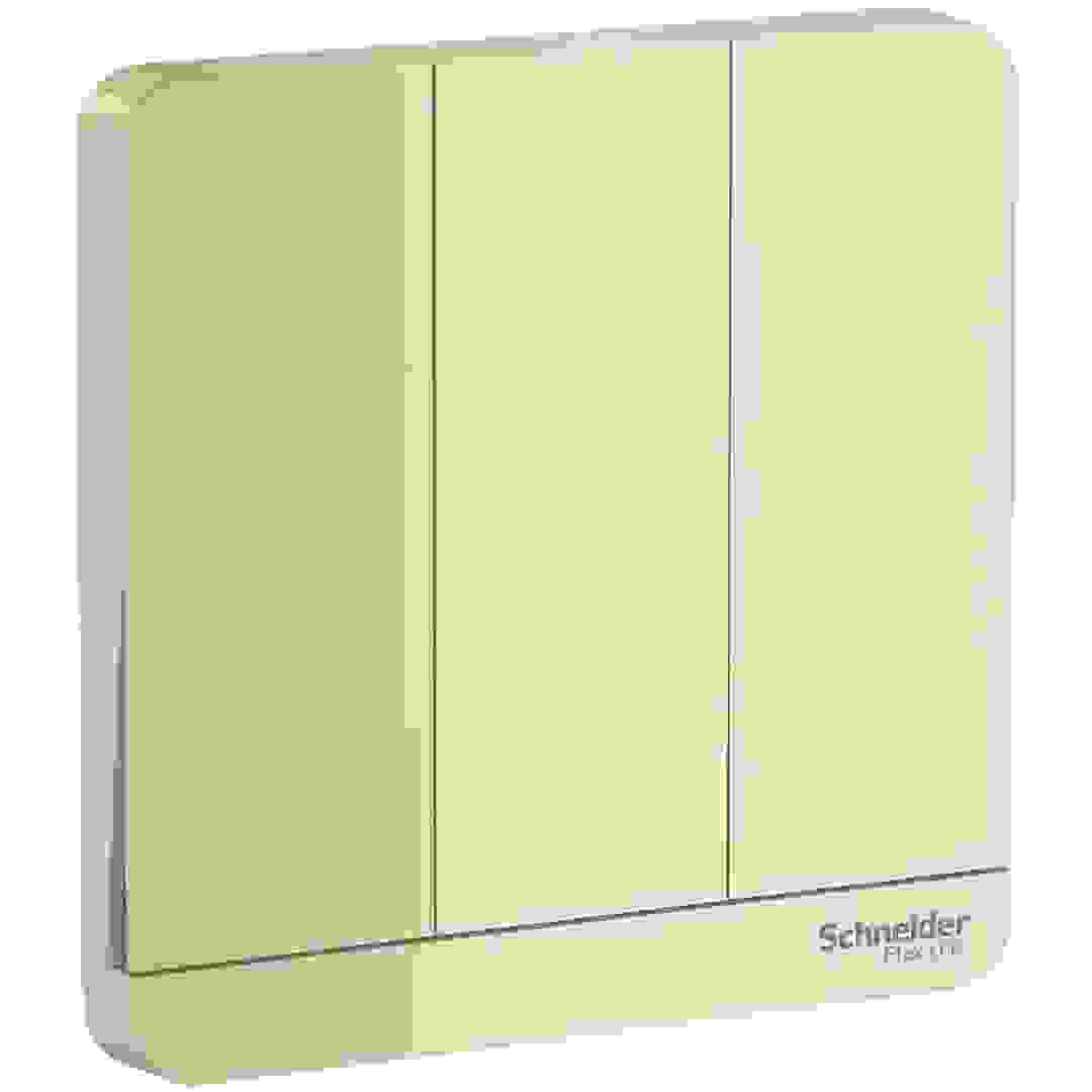 مفتاح كهرباء شنايدر أفاتارون أحادي الاتجاه 3 أزرار (8.6 × 8.6 × 3.42 سم، 250 فولت تيار متردد)