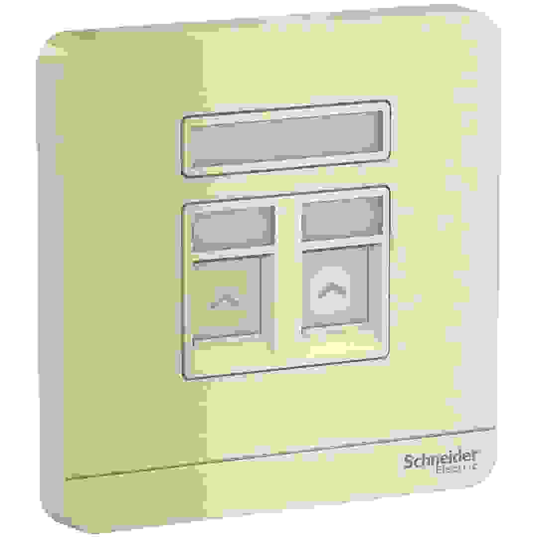 Schneider Electric AvatarOn 2 Gang Keystone Wall Plate (8.6 x 8.6 x 3.17 cm)