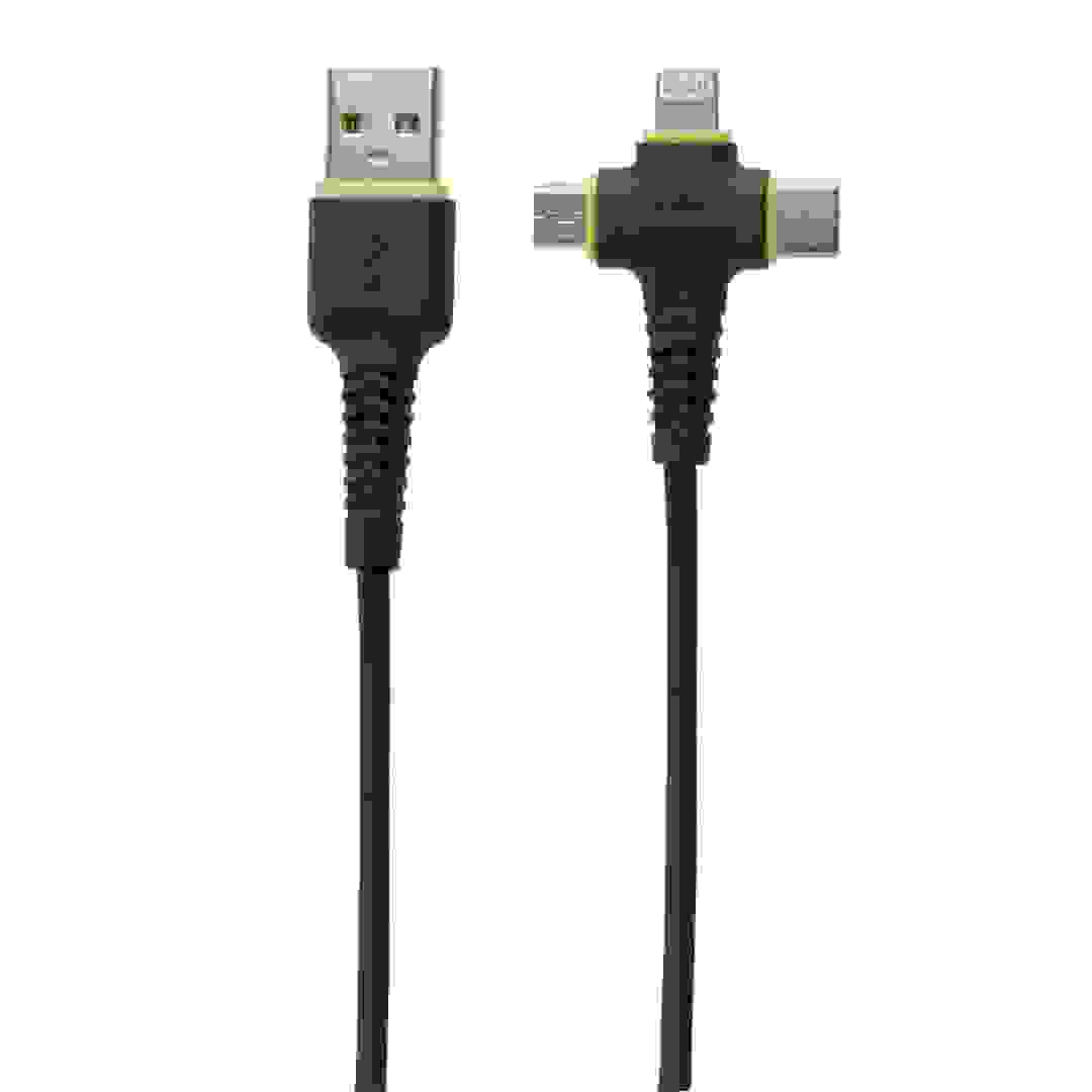 Oshtraco MobiPower Tri-Head Charge/Sync Cable (1.2 m)