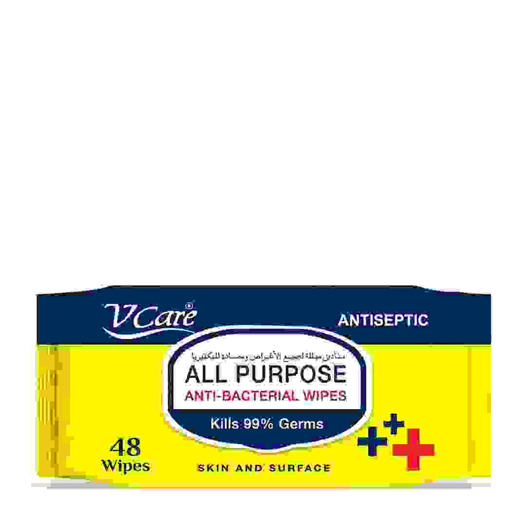 مناديل مبللة مضادة للبكتيريا في كير لجميع الأغراض (48 منديل)
