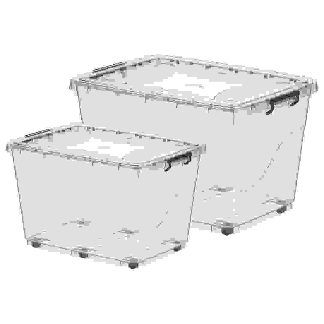 Cosmoplast Plastic Storage Box W/Wheels Bundle