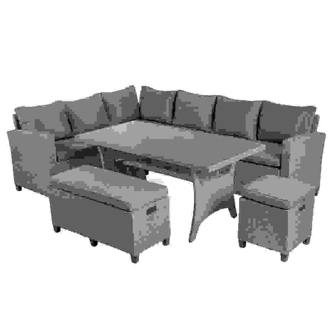 Savannah 9-Seater Rattan Corner Dining Set W/Cushions Generic (5 Pc.)