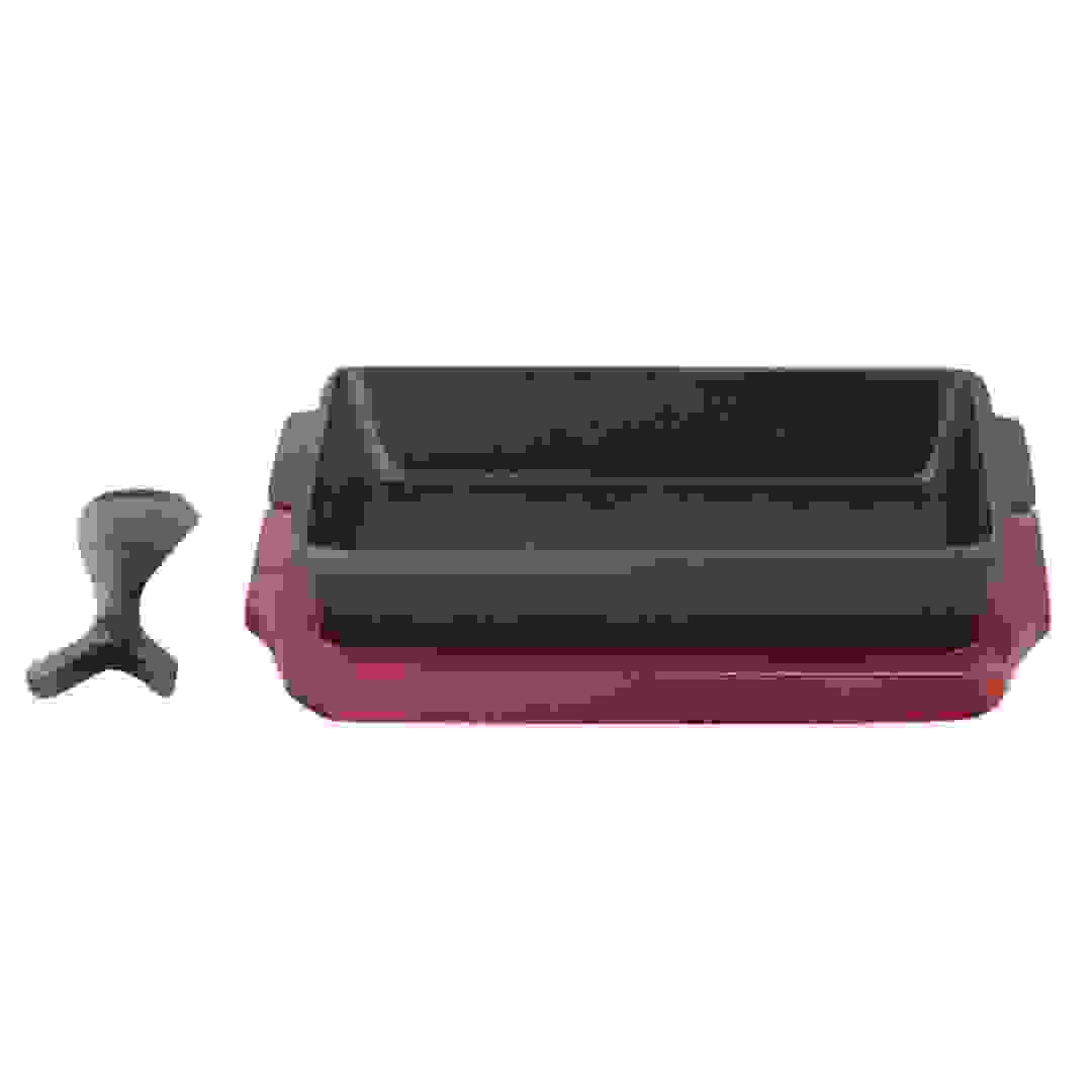 Raj Rectangular Sizzler Tray W/ Holder (21 x 13 cm)