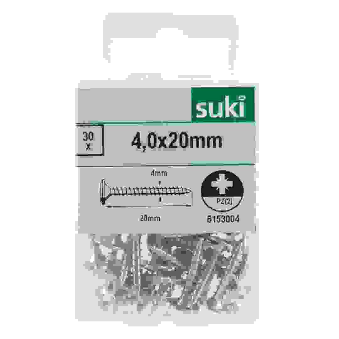 Suki Backwall Steel Screw Pack (0.4 x 2 cm, 30 Pc.)