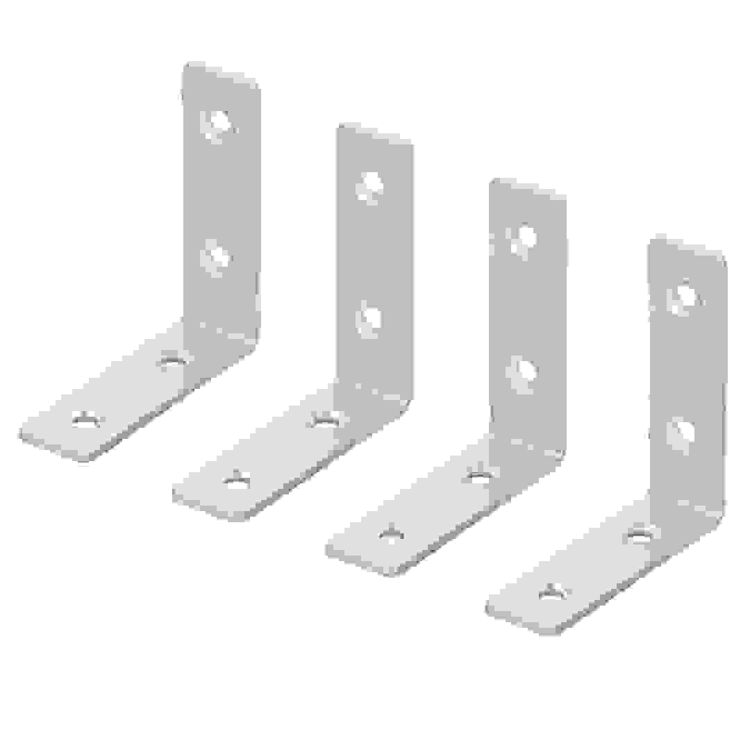 حزمة دعامات كراسي سوكي زاوية من الفولاذ (5 × 5 × 1.5 سم، 4 قطع)