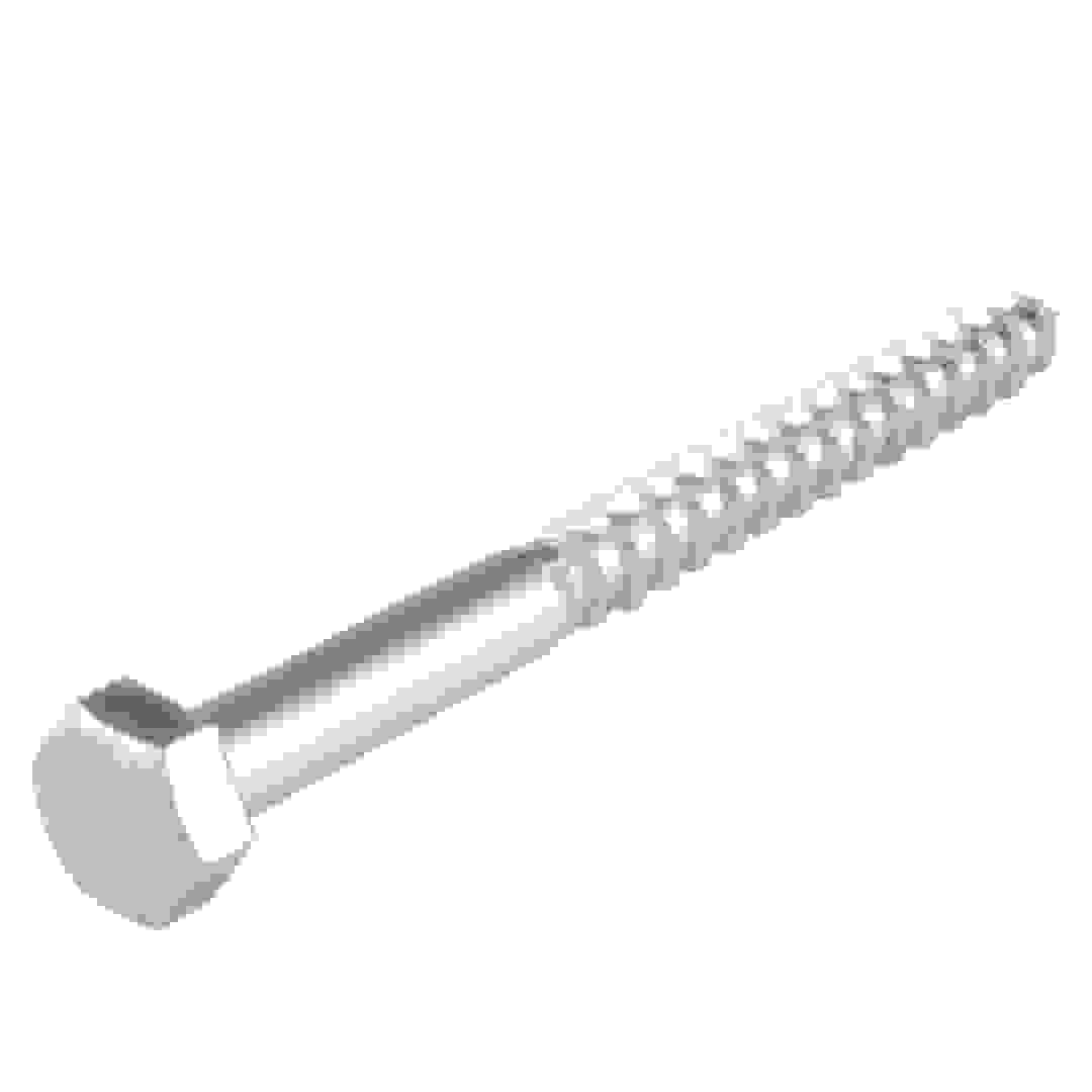 Suki Zinc-Plated Steel Hexagon Wood Screw (12 x 140 mm, DIN 571)