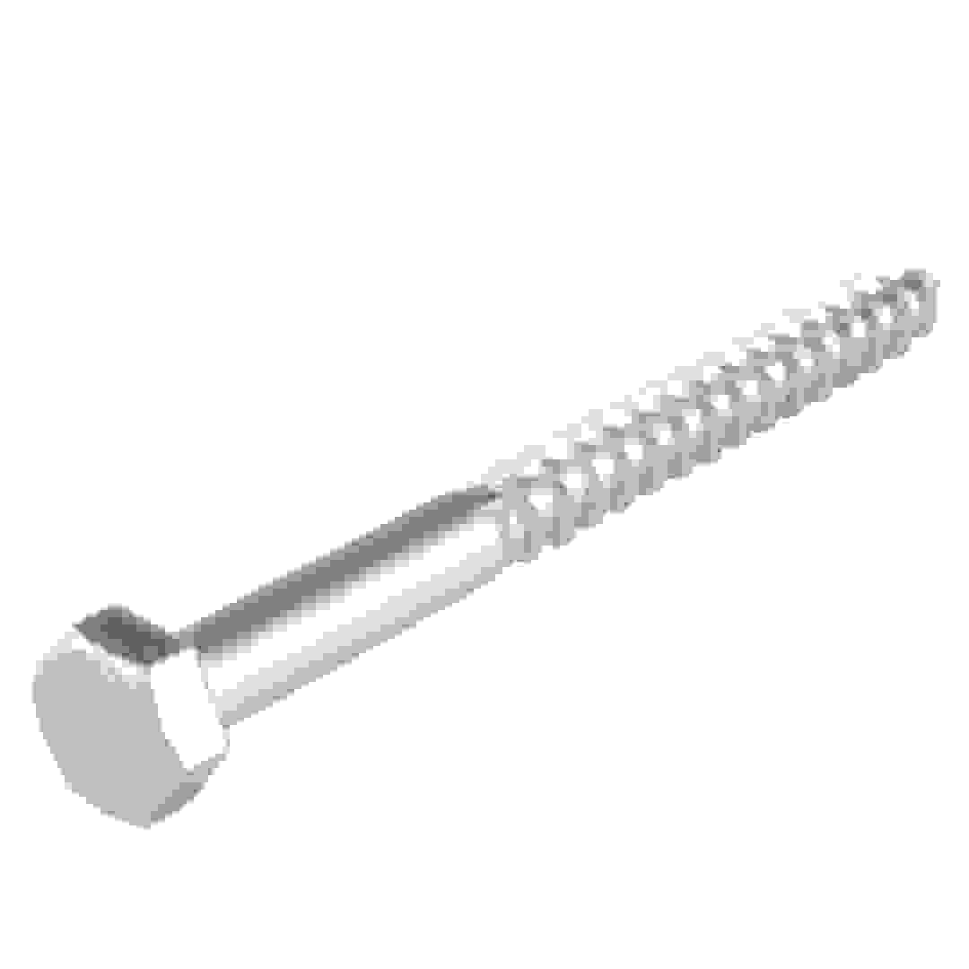Suki Zinc-Plated Steel Hexagon Wood Screw (10 x 220 mm, DIN 571)
