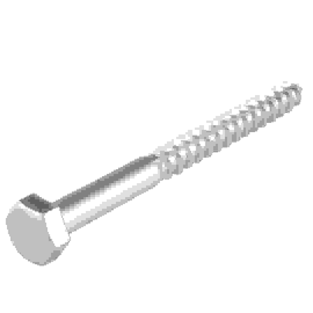 Suki Zinc-Plated Steel Hexagon Wood Screw (12 x 200 mm, DIN 571)