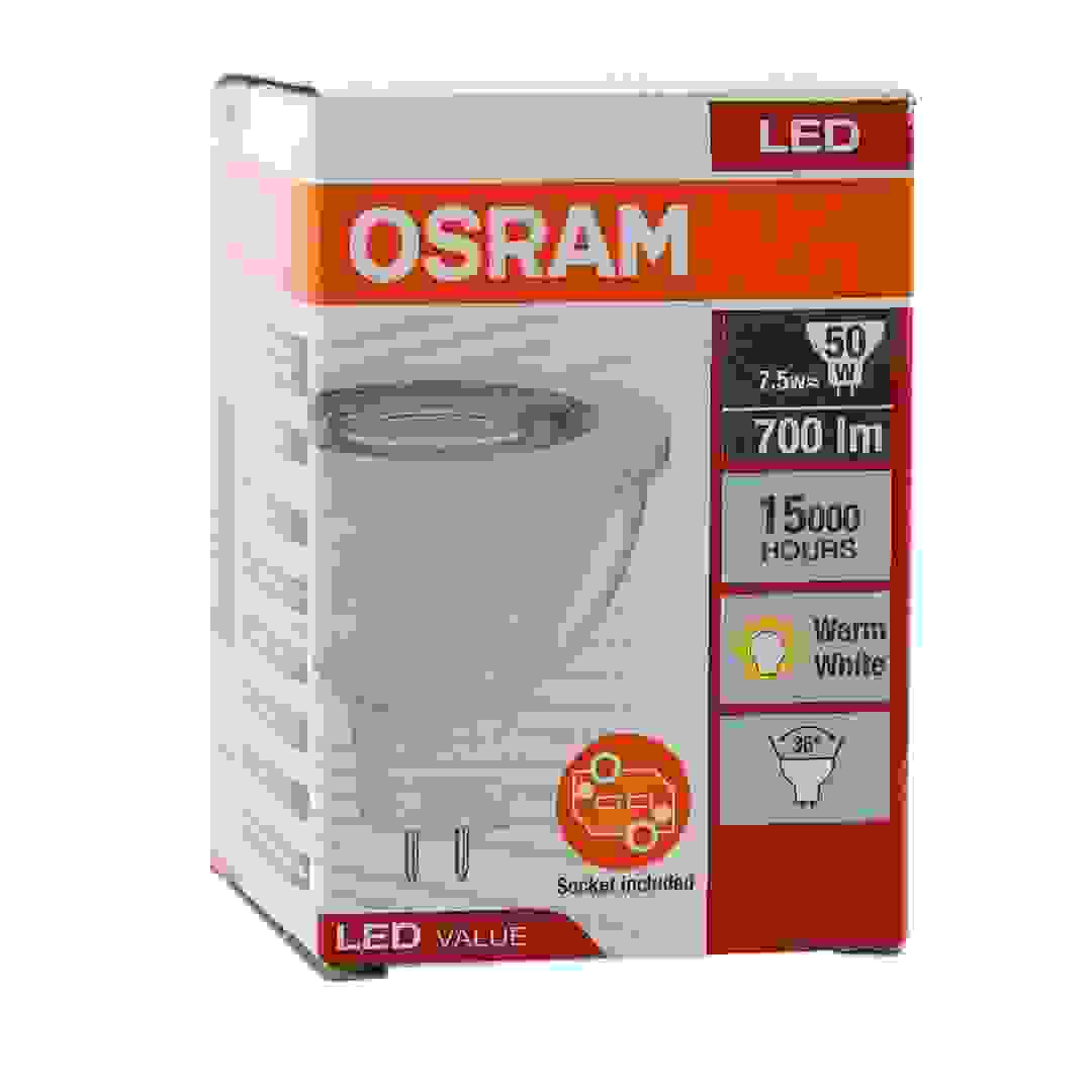 Osram LED Value GU5.3 LED Lamp, MR16 (7.5 W, Warm White)