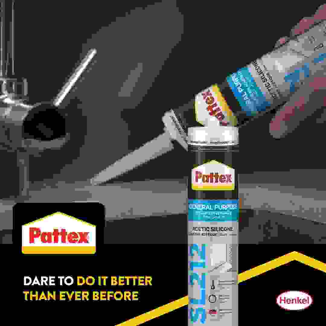 Pattex SL 212 General Purpose Silicone (Clear, 280 ml)