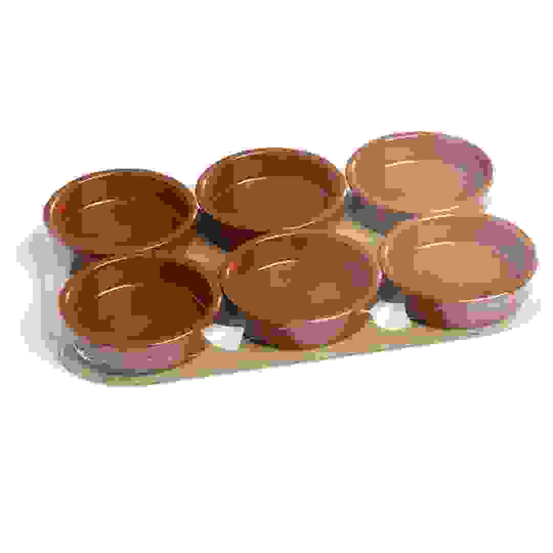 طقم سلطانيات فخار طبيعي ريجاس (14 سم، 6 قطع)