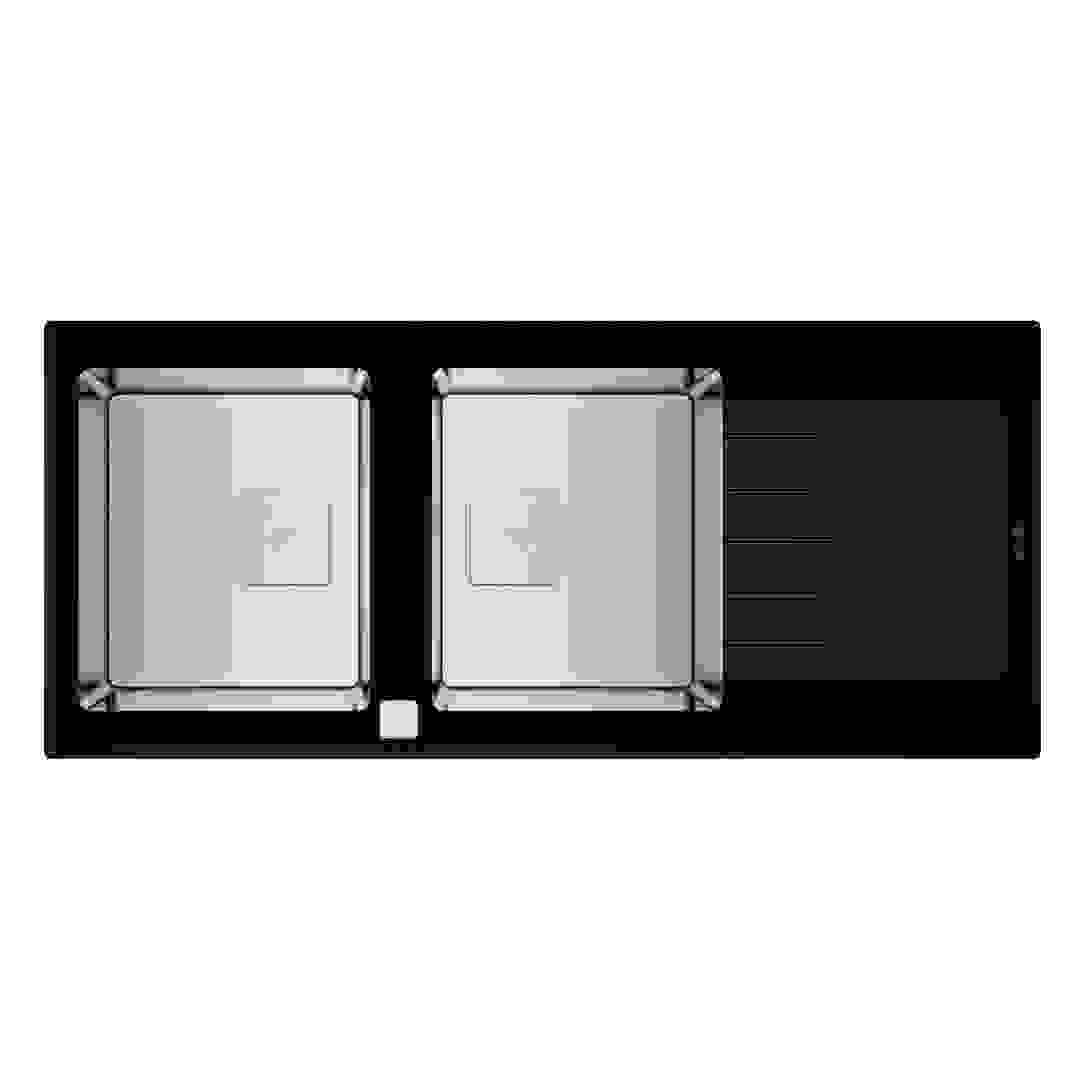 Teka Diamond PureLine Stainless Steel & Glass Inset Sink (51 x 20 x 116 cm)