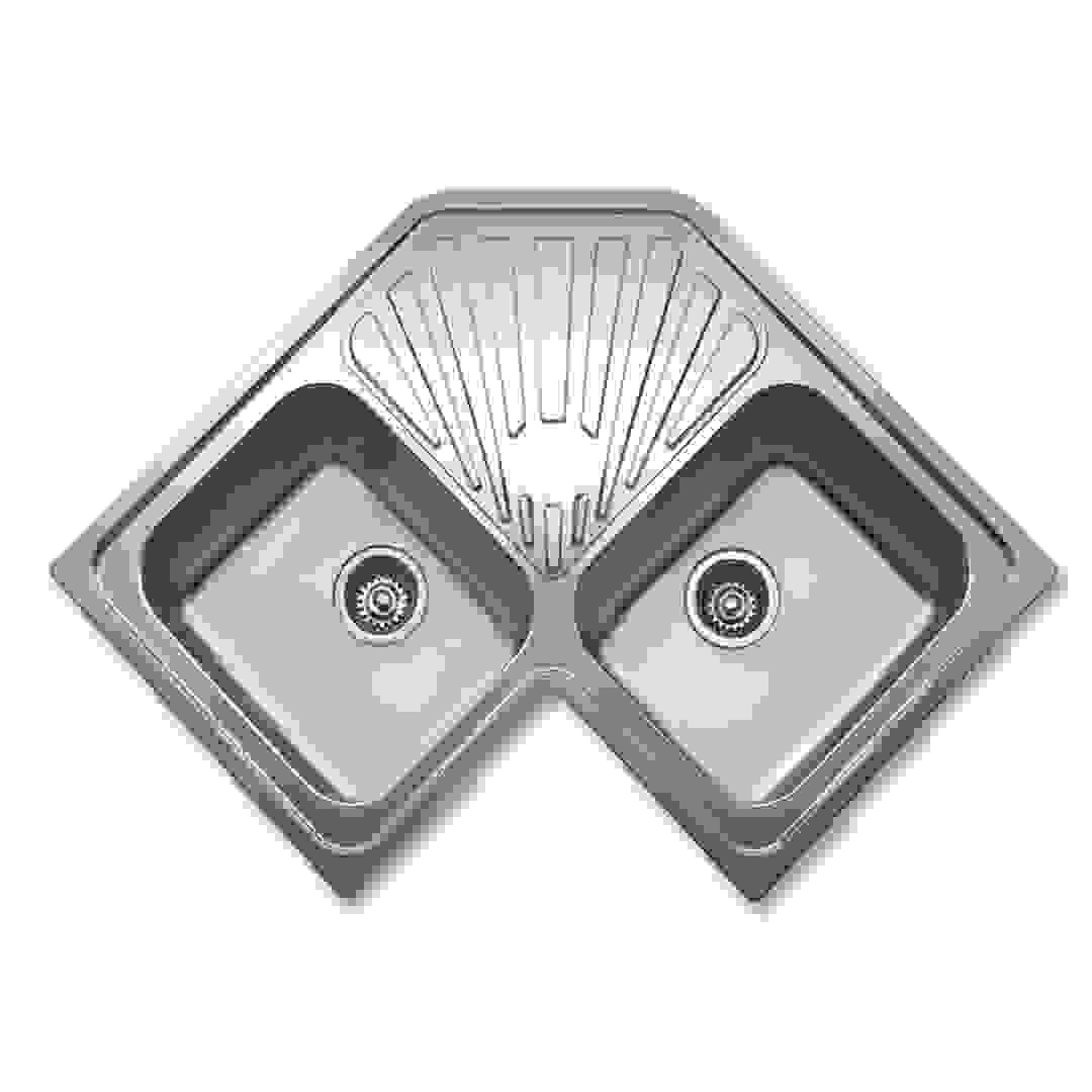 Teka Angular Stainless Steel Inset Sink (83 x 19 x 83 cm)