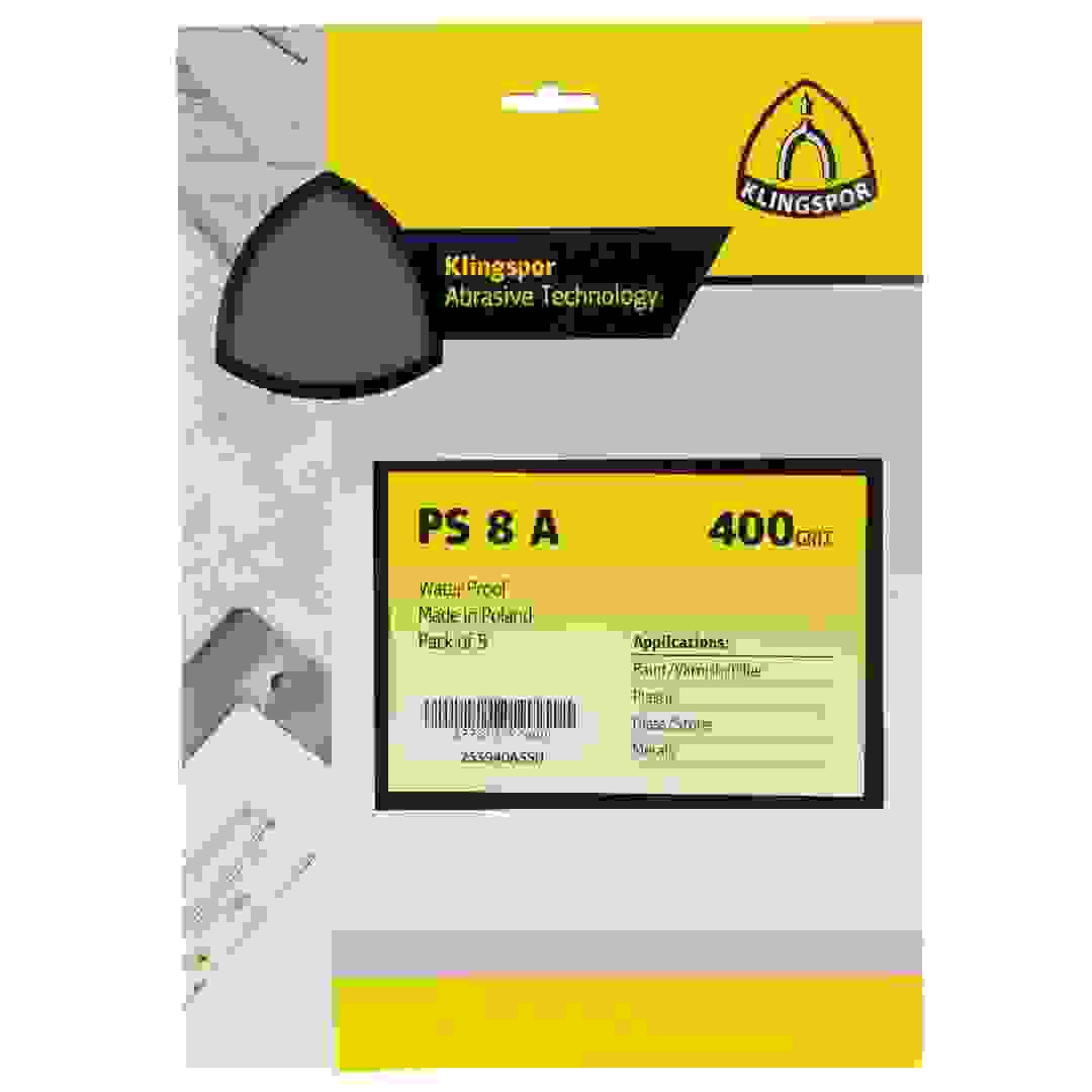 ورق صنفرة درجة خشونة 400 كلينجسبور (23 × 28 سم، 5 قطع)