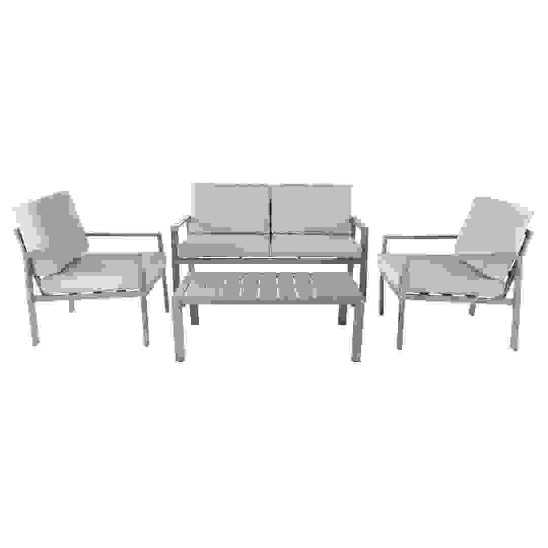 طقم كنب 4 مقاعد ألومنيوم مع مراتب جود هوم موريا (4 قطع)