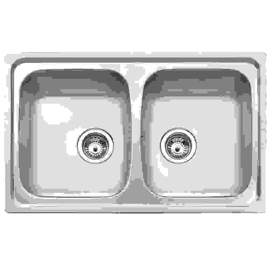 مغسلة تركيب قابلة للعكس ستانلس ستيل تيكا ستاربرايت (50 × 79 سم)