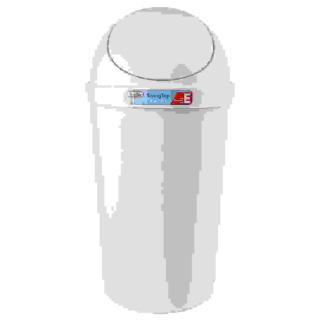Sterilite Swing Top Wastebasket (49 x 24 x 24 cm, White)