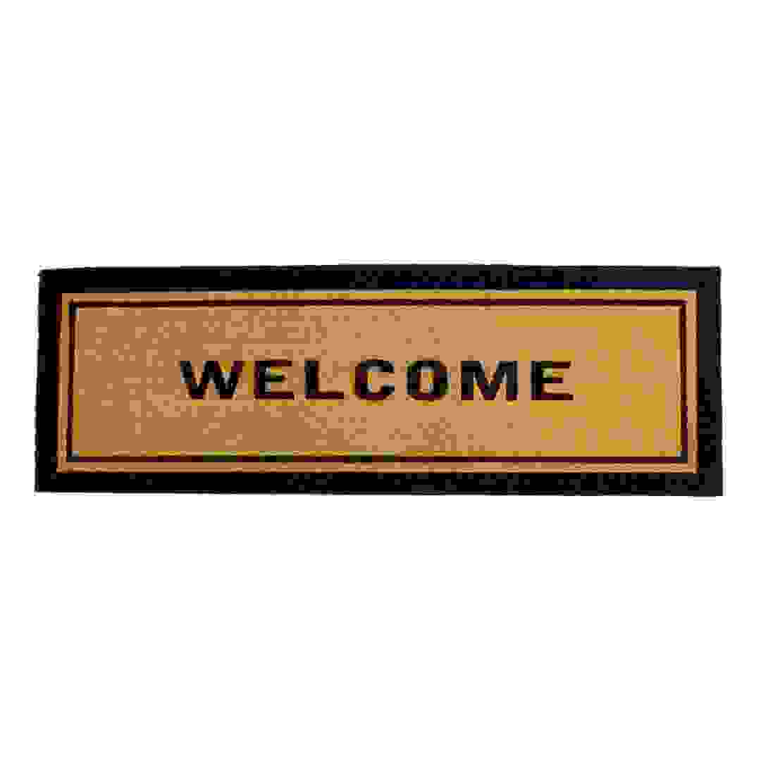 دواسة باب من ألياف جوز الهند راج آند رج بتصميم Welcome (180 × 60 سم)