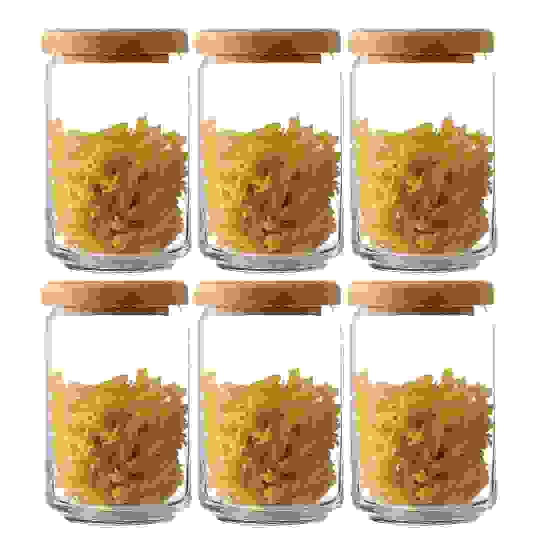 Ocean Wooden Pop Jar Set (750 ml, 6 Pc.)