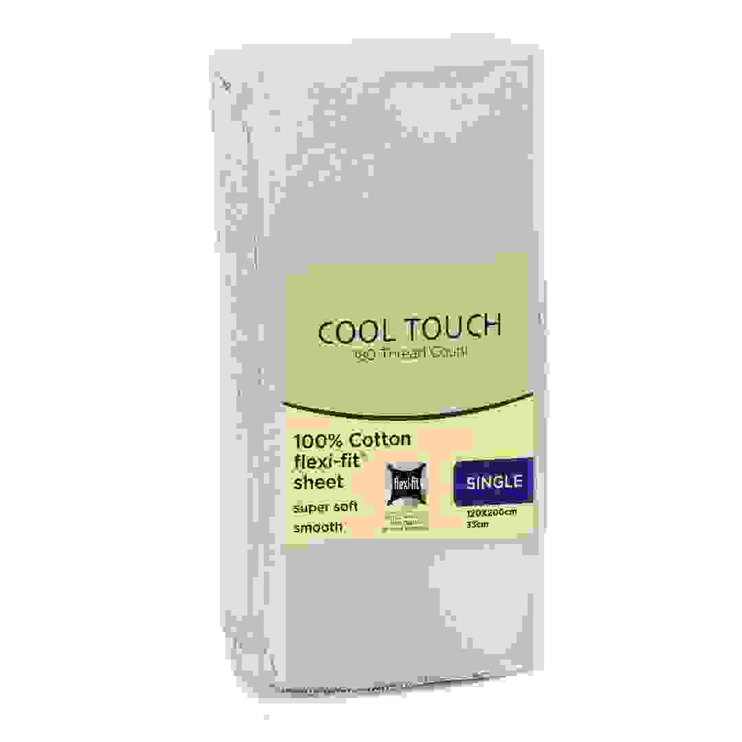Cool Touch Single Fitted Sheet (120 x 200 cm, Green)