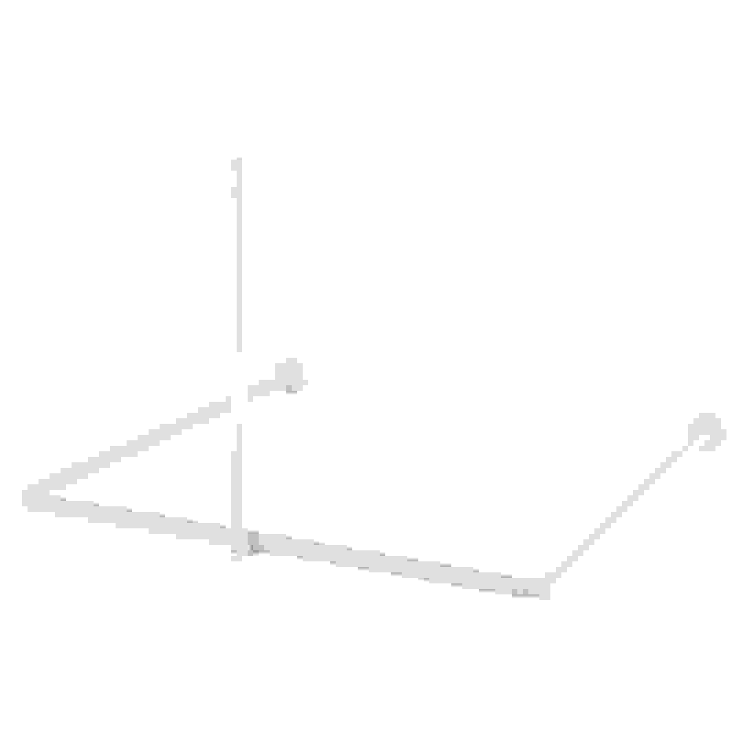 Cooke & Lewis Nira Aluminium Angled Shower Curtain Rod (900 x 25 mm)