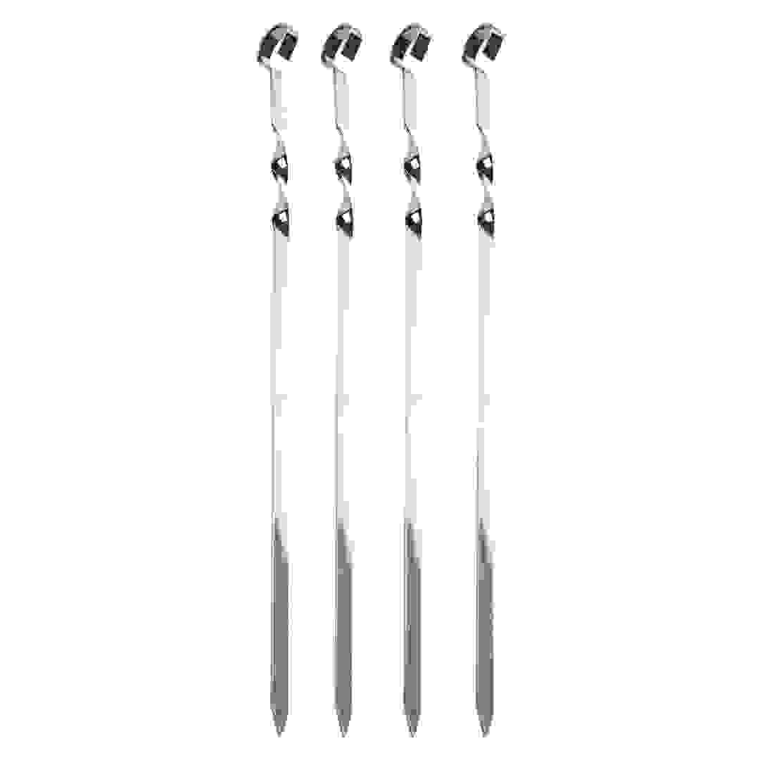 كيس أسياخ شوي فولاذ مطلي بالكروم باراديسو (4 قطع)