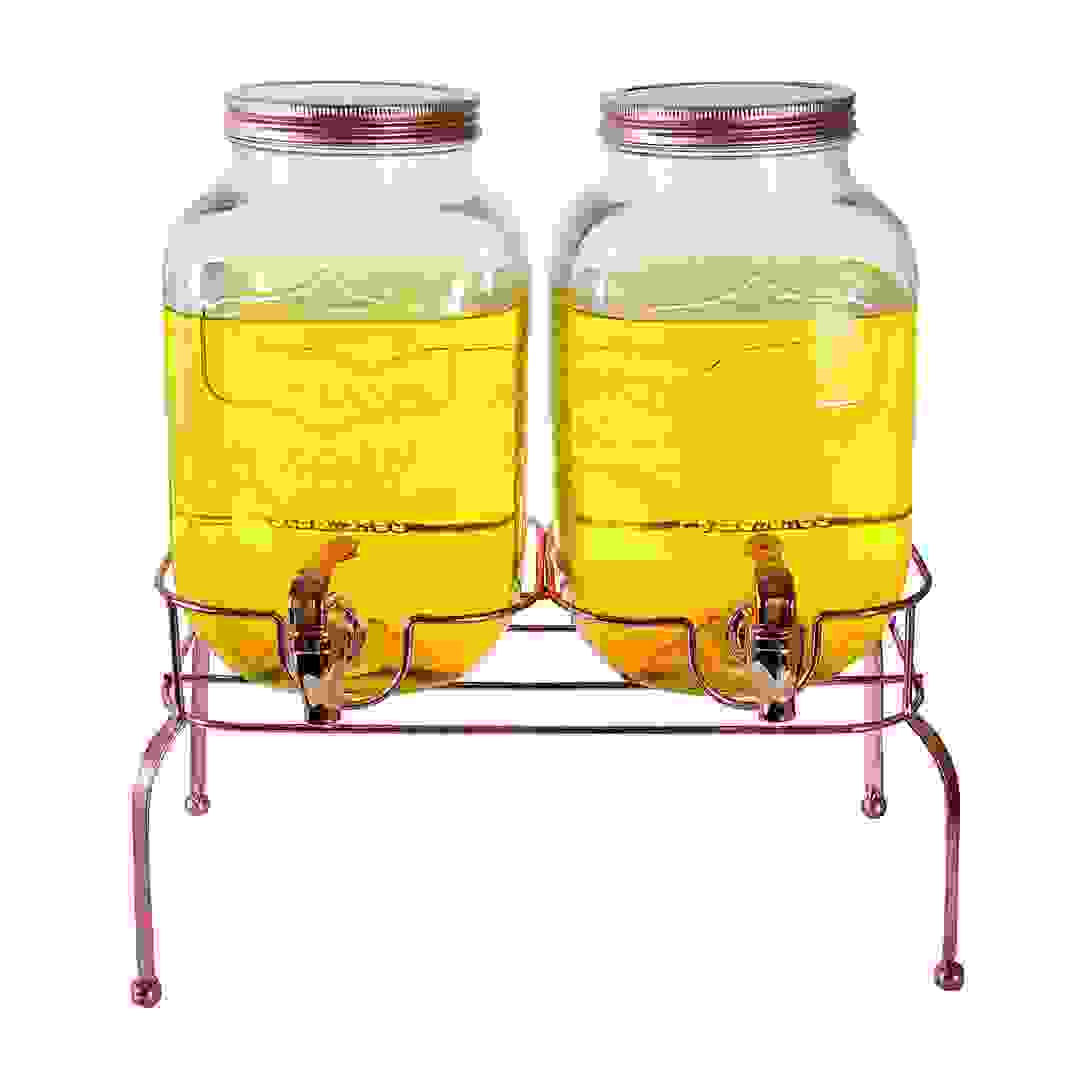 Orchid Dual Glass Beverage Dispenser (37 x 19 x 37 cm)