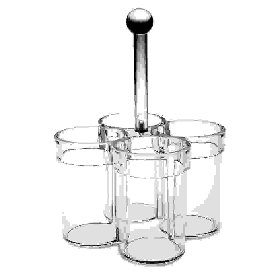 Orchid Acrylic Cutlery Holder (16 x 16 x 25 cm)