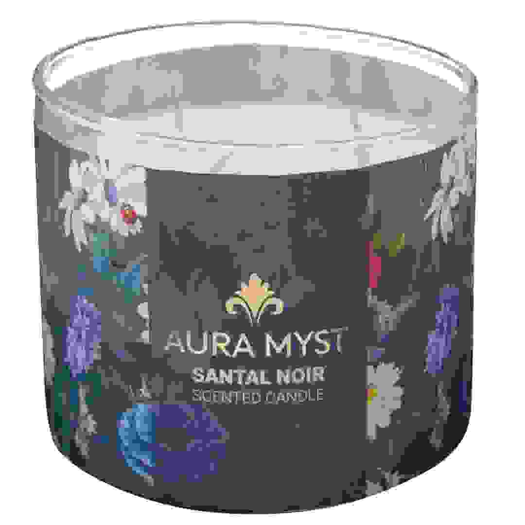 Aura Myst Glass Jar 3-Wick Candle (397 g, Santal Noir)