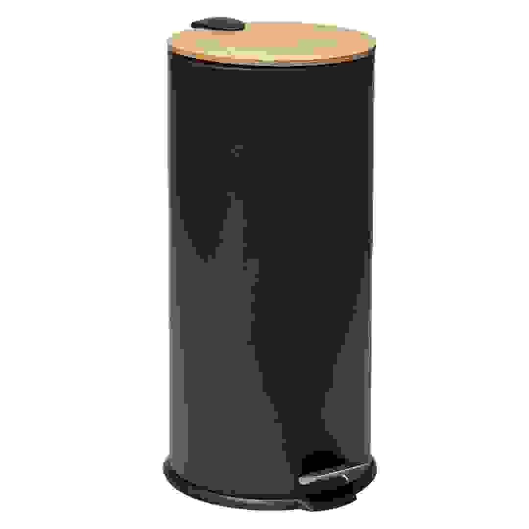 5five Metal Dustbin W/ Bamboo Lid (30 L)