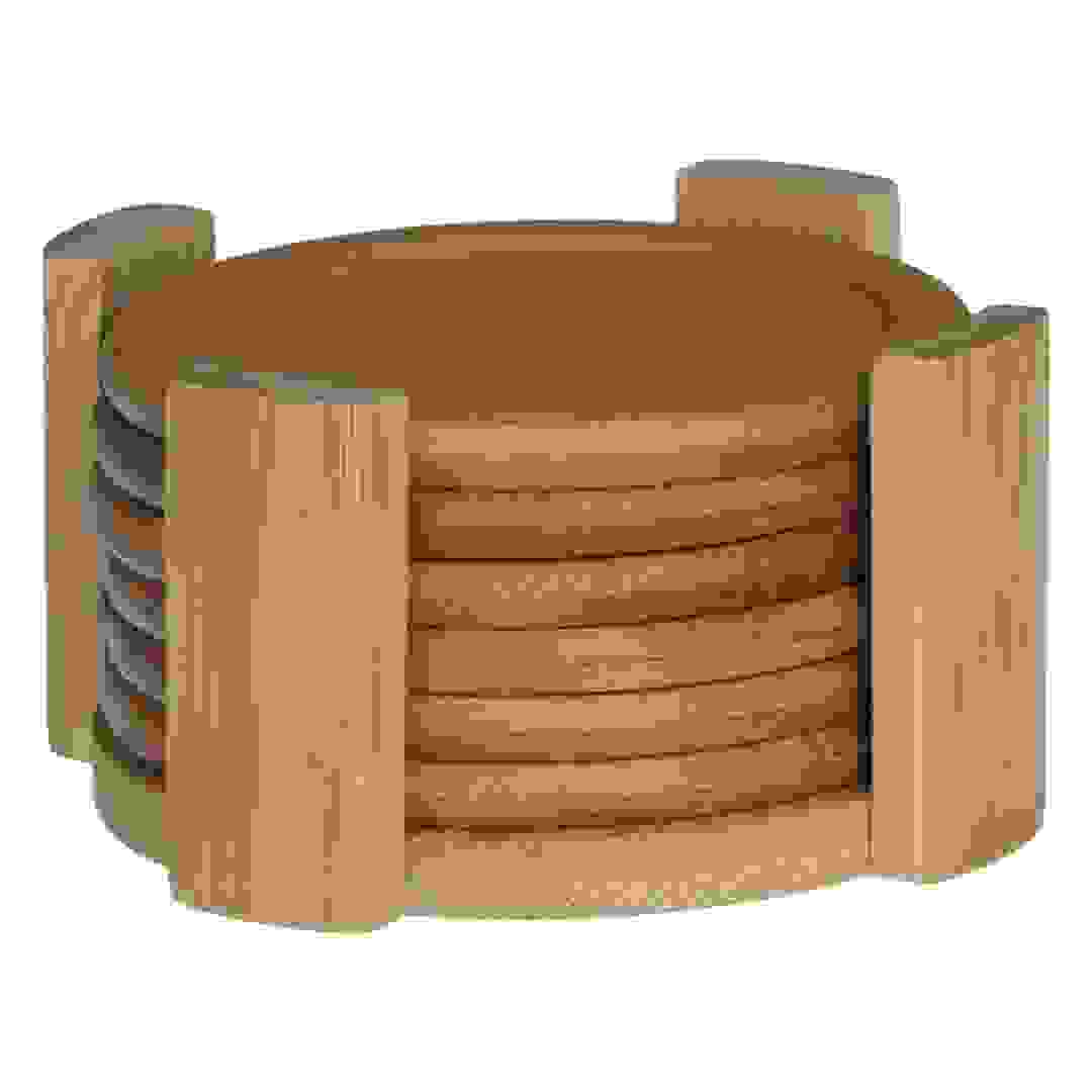SG Bamboo Coasters W/ Holder (6 Pc.)
