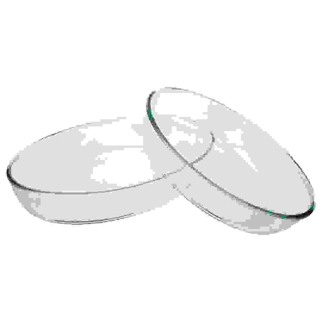 5five Glass Oval Dish Set (35 x 24 x 6 cm, 2 Pc.)