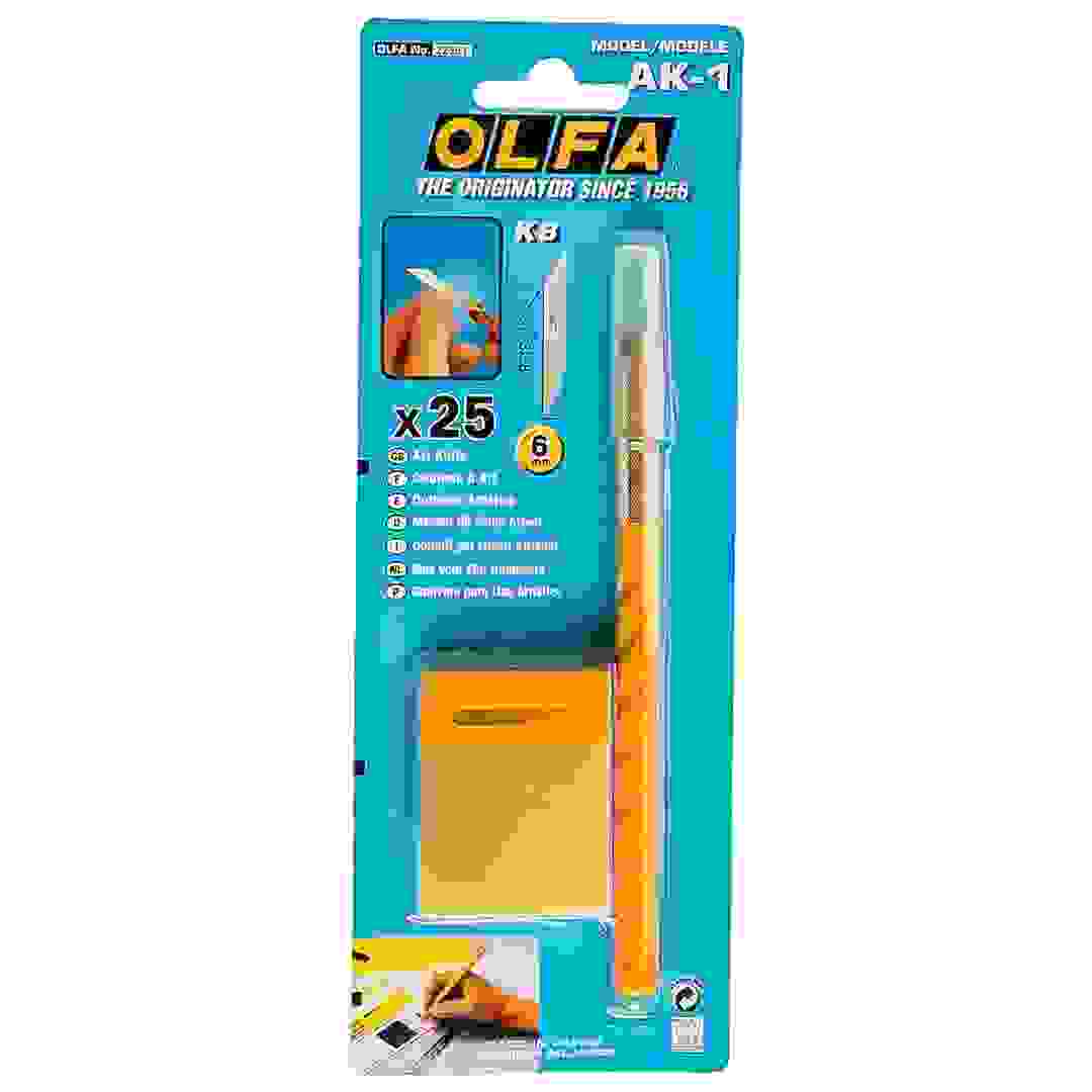 Olfa Art Knife Cutter with Blades (Pack of 25)
