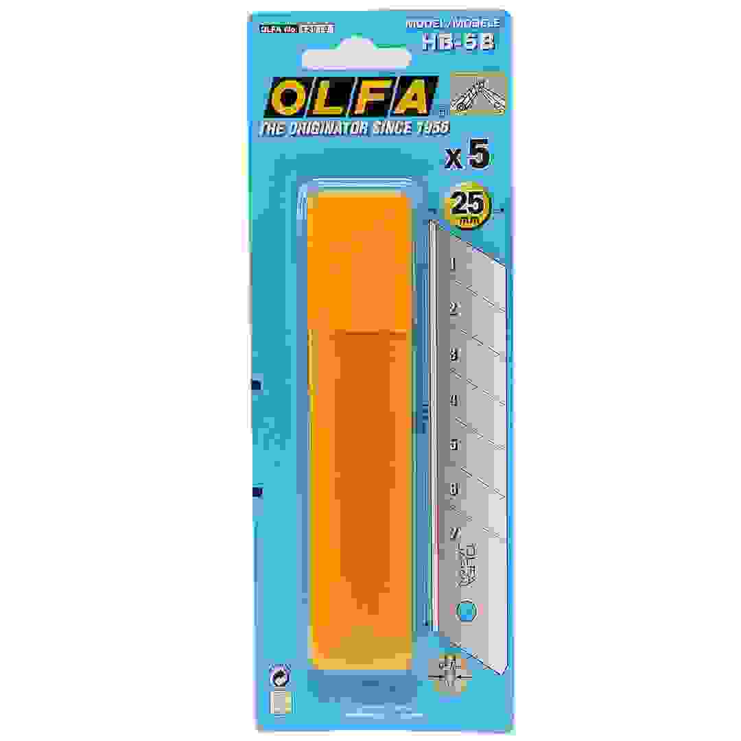 Olfa Snap-Off Replacement Blades (25 mm, Pack of 5)