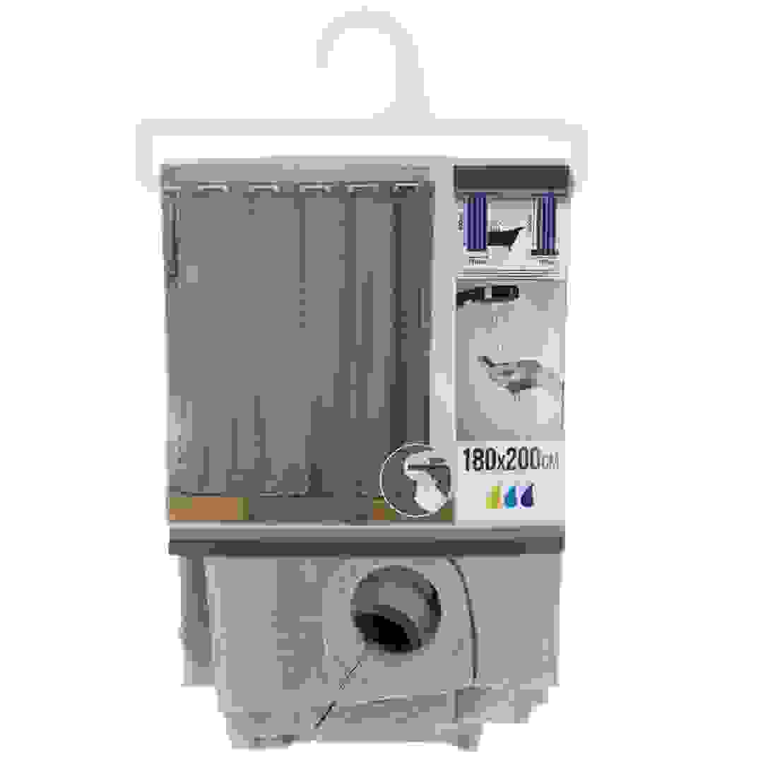 ستارة دش بوليستر جيبور تندانس مع خطافات وحلقات (180 × 200 سم)