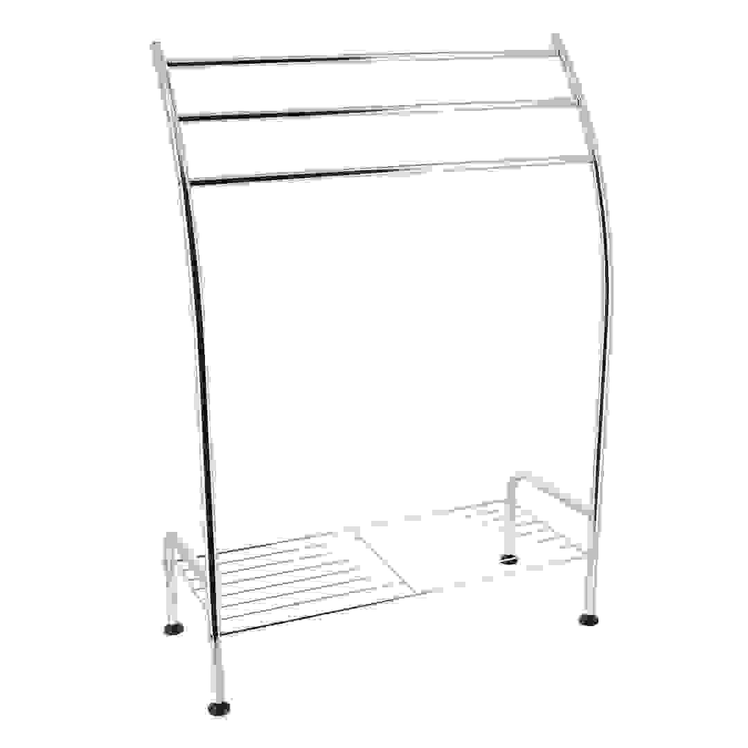 Tendance Evideco Metal Chrome Towel Rack W/1 Shelf & 3 Bars