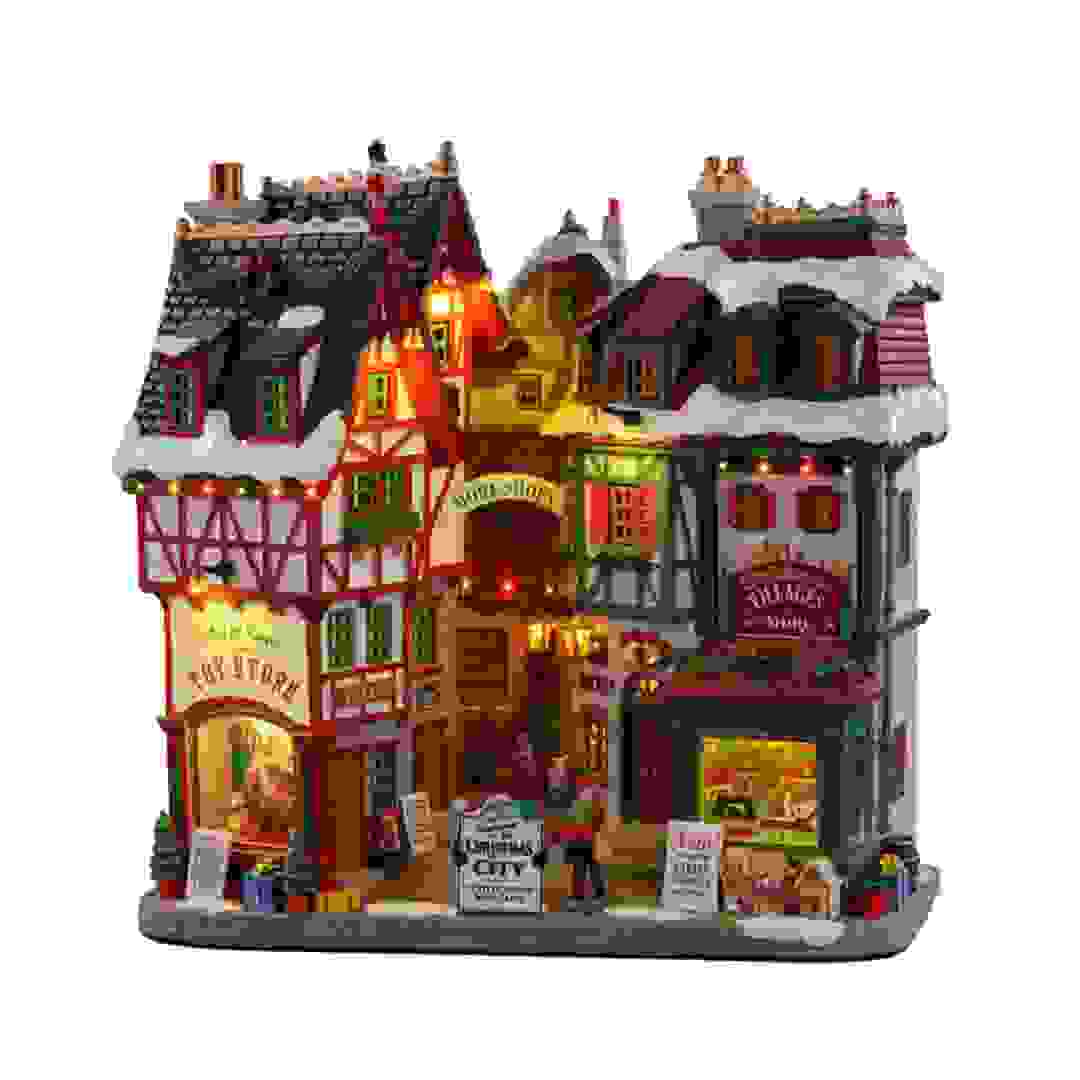 ديكور احتفالي يعمل على البطارية مدينة الكريسماس ليماكس  (27.5 × 27 × 11.5 سم)