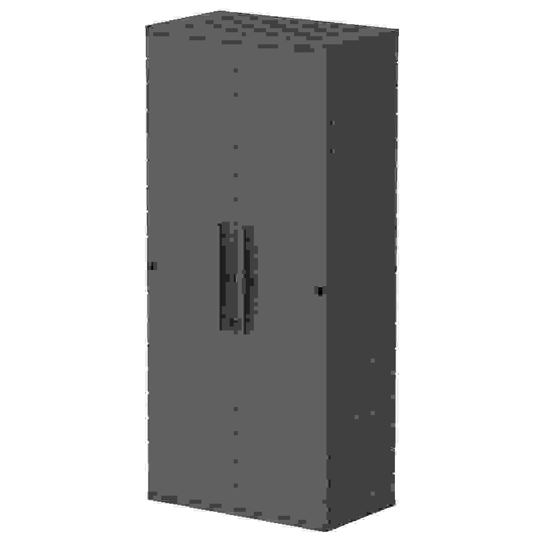 Cosmoplast Tall Vertical Storage Cabinet (Dark Brown, 81 x 47 x 178 cm)
