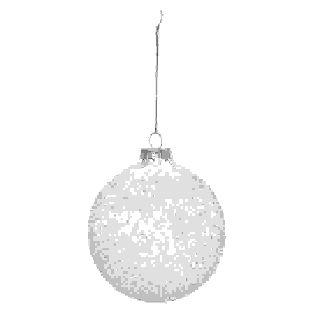 Atmosphera Embossed Transparent Bauble (10 x 18.9 cm)