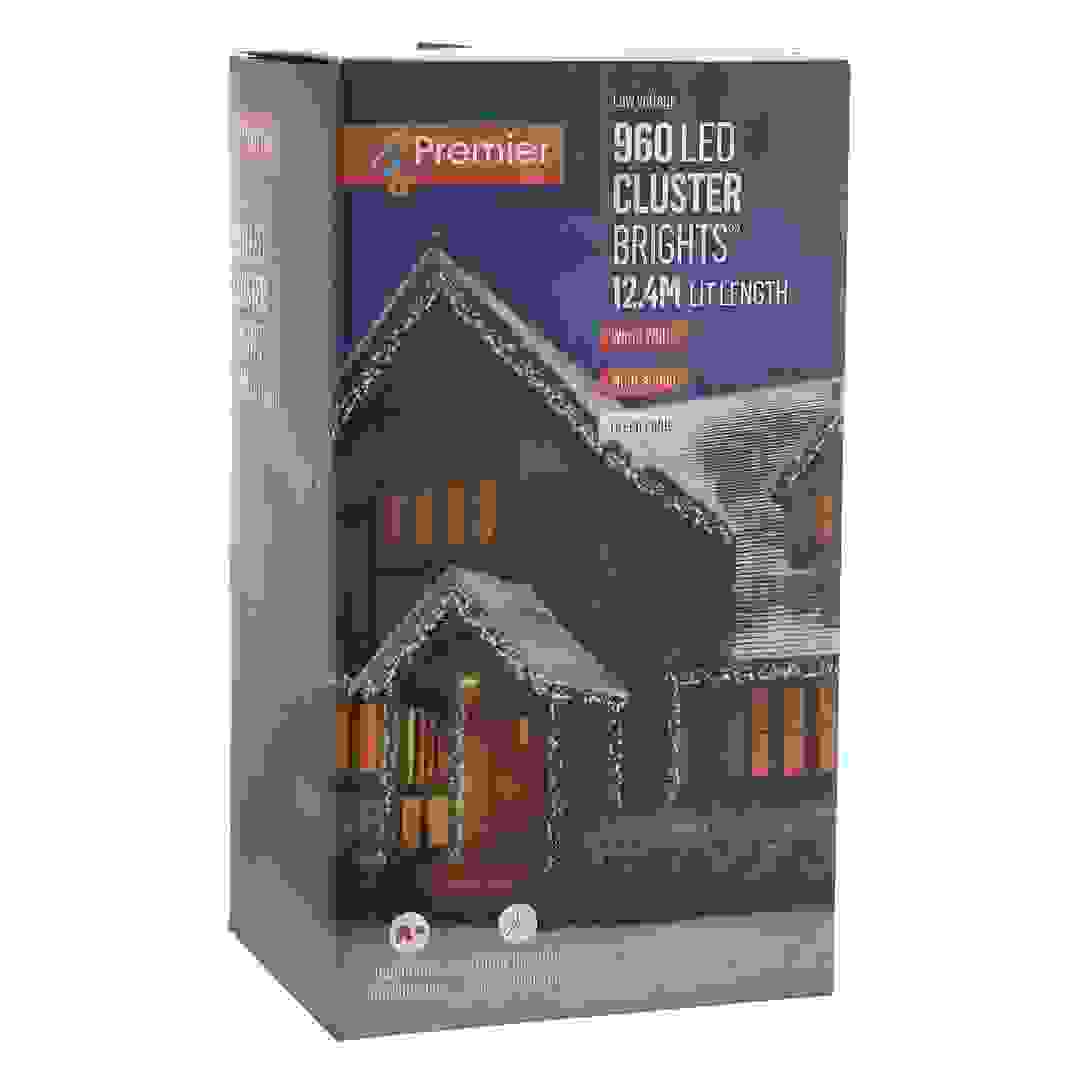 Premier Supabrights 960 LED Cluster Lights W/Timer (12.4 m, Warm White)