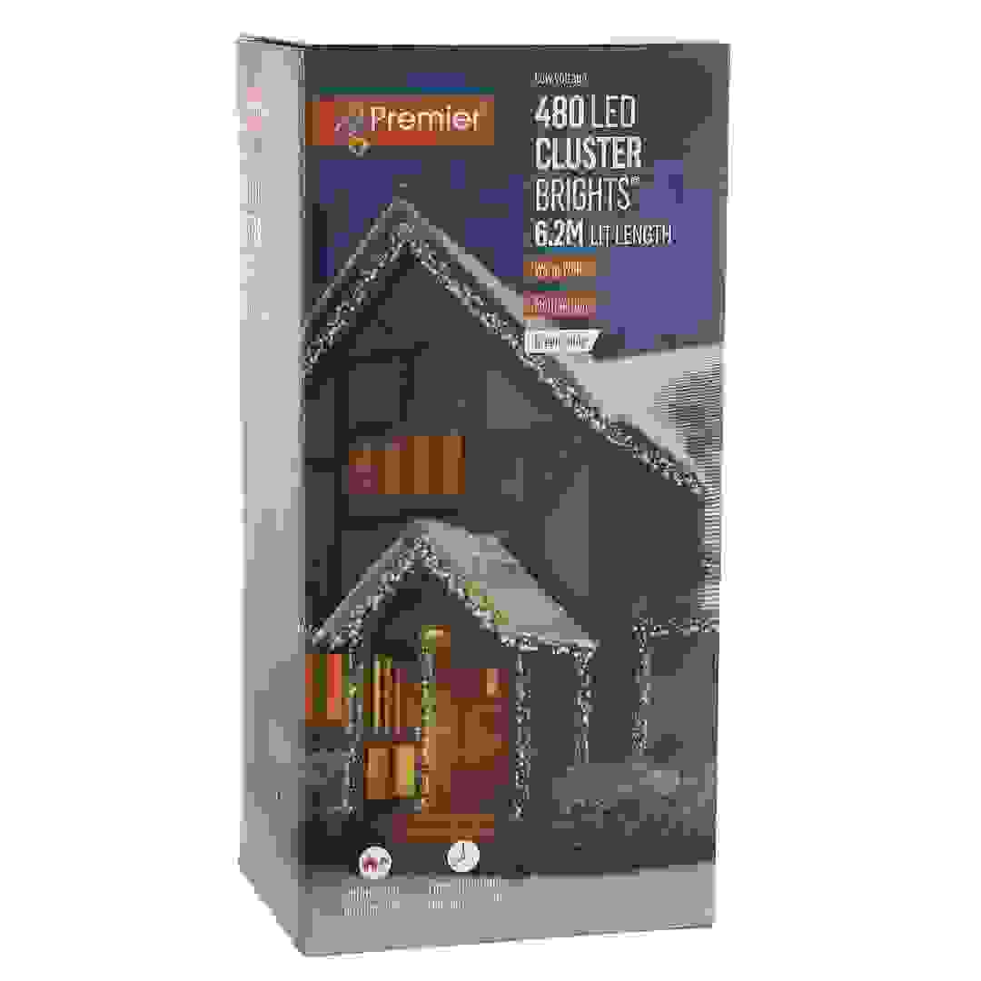 حبل 480 لمبة ليد (LED) مع مؤقت بريميير براتيس (أبيض دافئ، 6.2 متر)