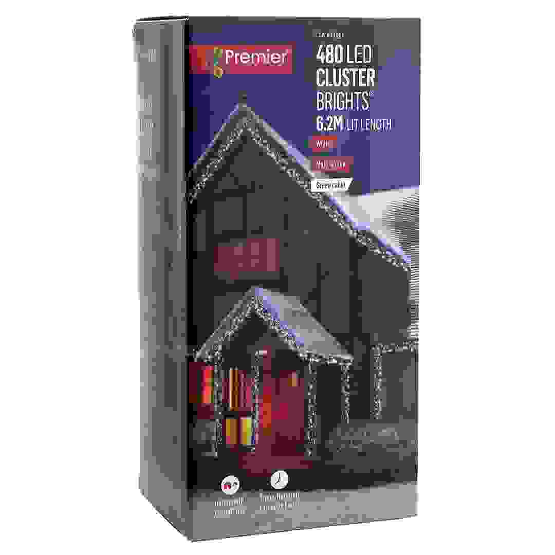 حبل 480 لمبة ليد (LED) مع مؤقت بريميير برايتس (أبيض، 6.2 متر)