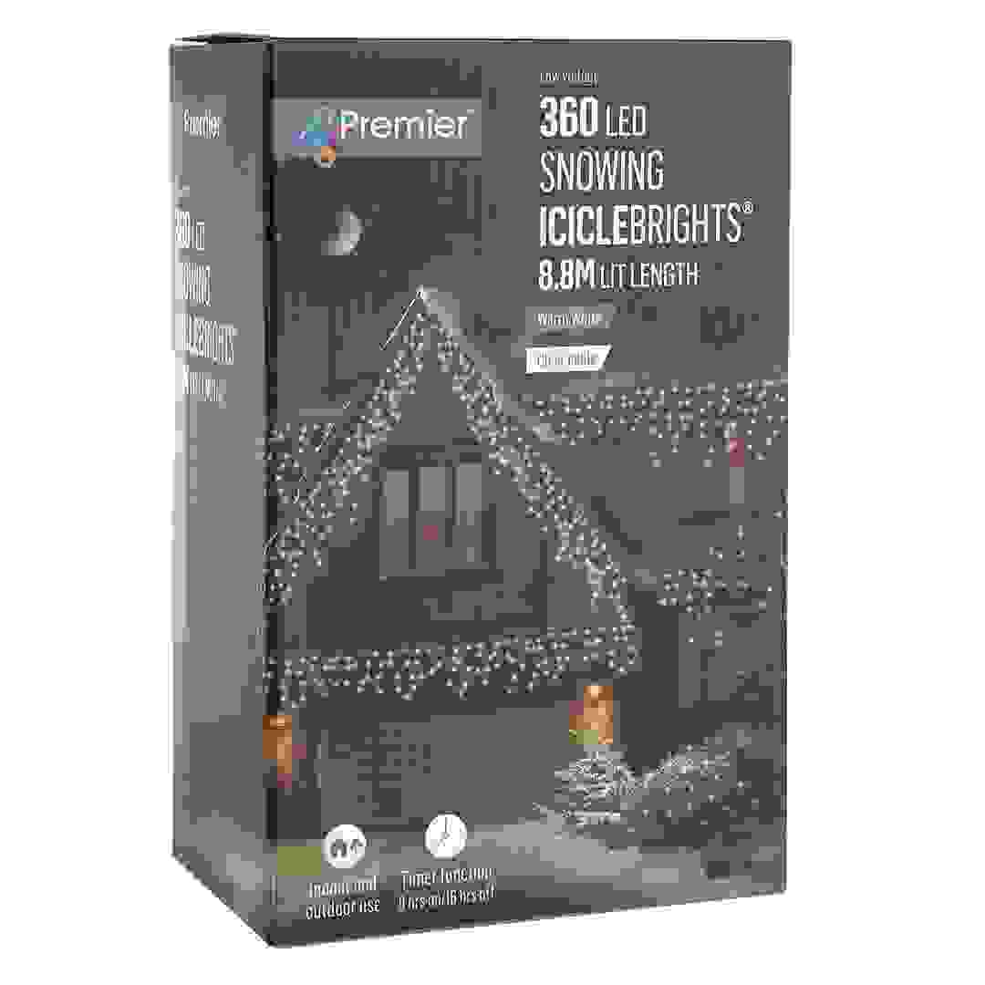 Premier Supabrights Snowing Icicle 360 LED Light W/Timer (8.8 m, Warm White)