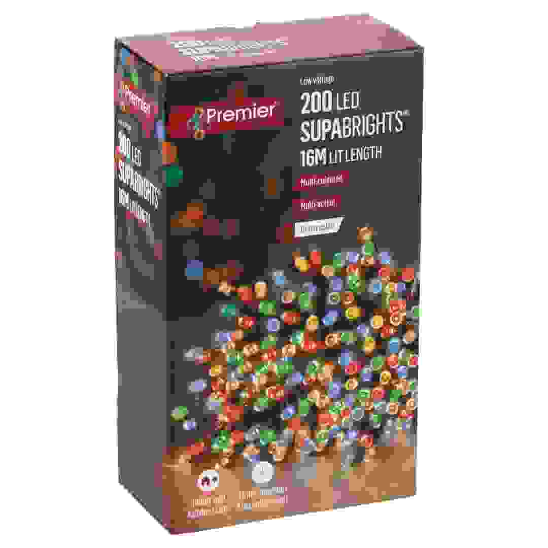 Premier Supabrights 200 LED String Light W/Timer (16 m, Multi-Colored)