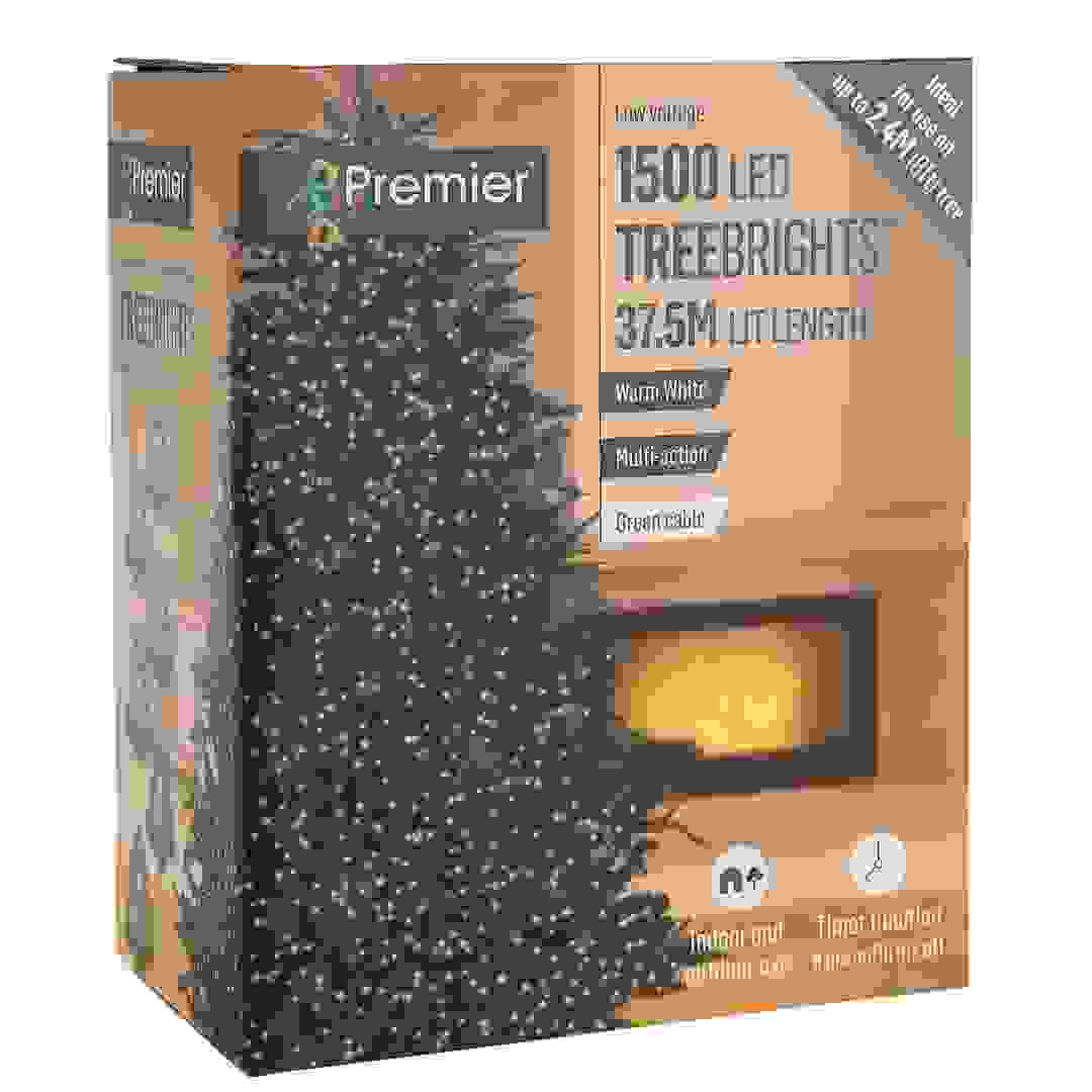 حبل 1500 لمبة ليد (LED) مع مؤقت بريميير تري برايتس (أبيض دافئ، 37.5 متر)