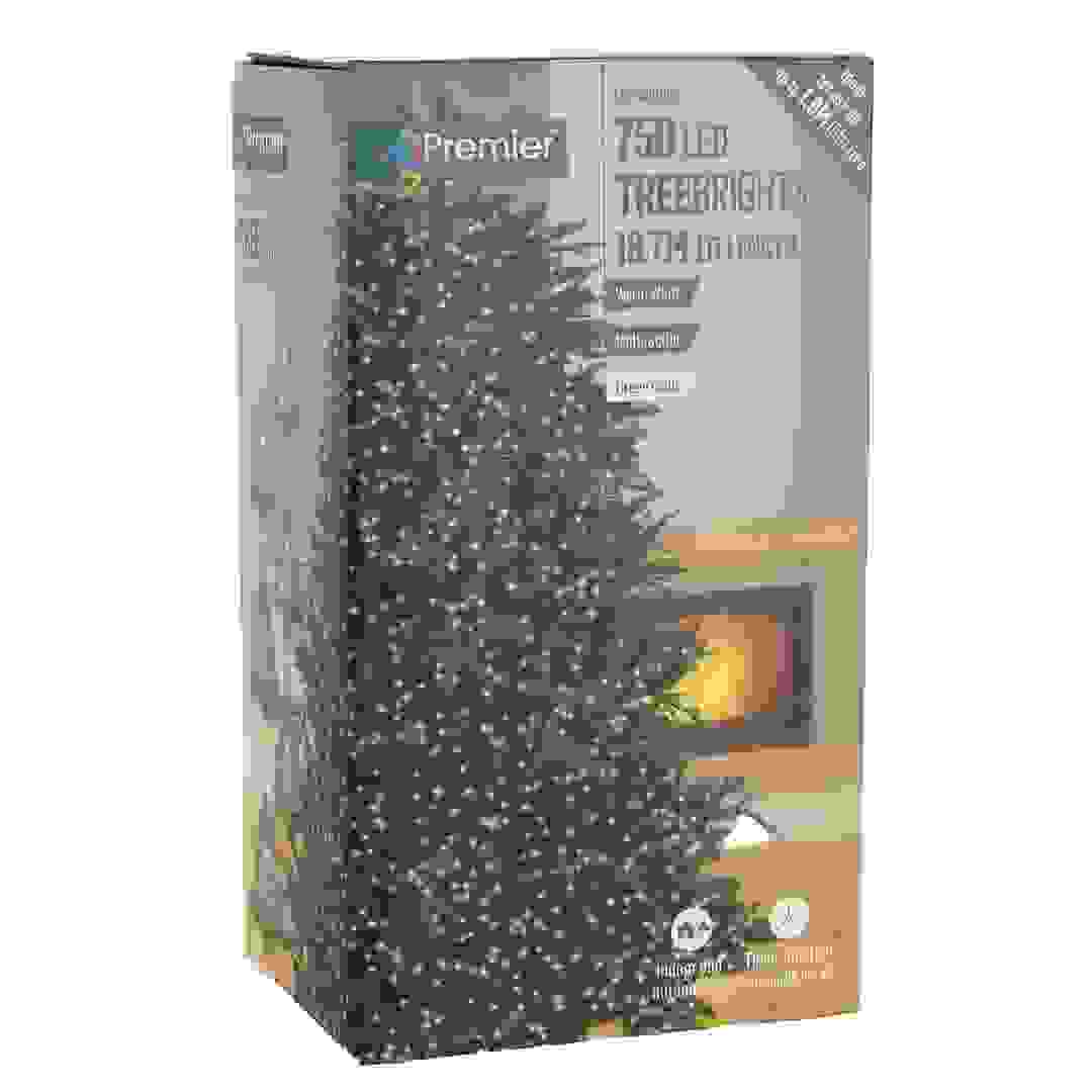 حبل 750 لمبة ليد (LED) مع مؤقت بريميير تري برايتس (أبيض دافئ، 18.7 متر)