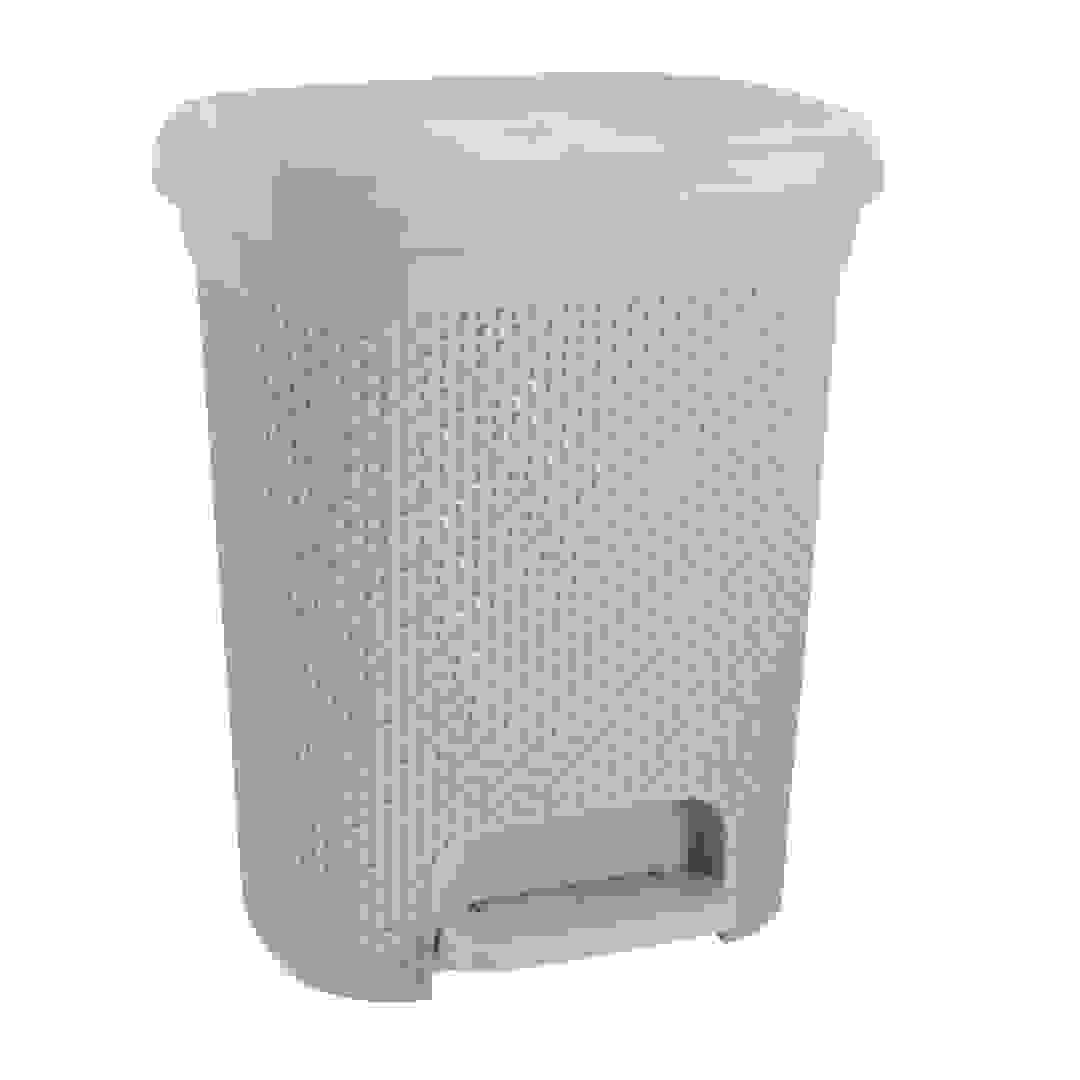 سلة مهملات بدواسة هوبي لايف من البلاستيك بتصميم ماسي (6.5 لتر، 19.5 × 25 × 30.5 سم)