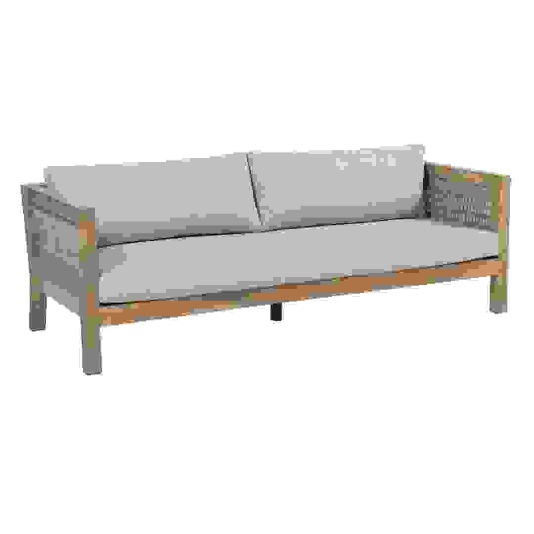 Seychelles 3-Seater Acacia Wooden Outdoor Sofa W/Cushion (207 x 80 x 65 cm)